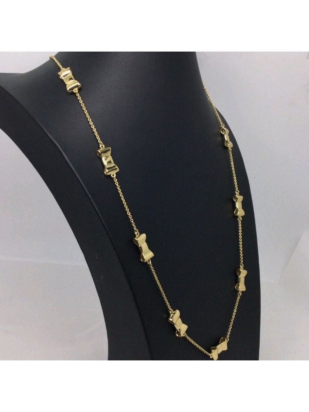 Kate Spade New York Goldtone Bow Station Necklace – 31" – NWOT - Picture 3 of 5